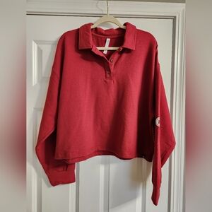 NWT, Pure Barre/Glyder Cropped Polo